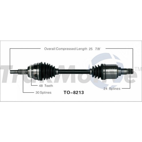 Surtrack Axle Cv Axle Shaft, To-8213 TO-8213